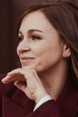 Clous d'oreilles - Murano Pourpre light