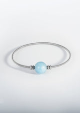 Liliflo, marque de bijoux interchangeable Suisse : Bracelet Twist en couleur naturel - Pierre semi-précieuse aigue-marine