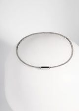 Liliflo, marque de bijoux Suisse : Collier Tango Naturel - lien rectangle à graver