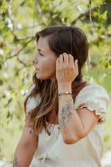 Liliflo, marque de bijoux Suisse : Bracelet Limbo - Or rose - Pierre semi-précieuse - Tourmaline