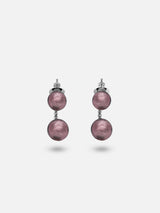 Boucles d'oreilles Karine - Murano Pourpre light