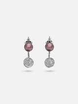 Boucles d'oreilles Karine - Murano Pourpre light