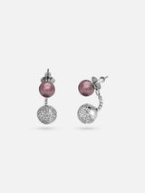 Boucles d'oreilles Karine - Murano Pourpre light