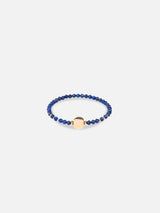 Liliflo_Bracelet or rose interchangeable_Limbo_Pierre semi-précieuse Lapiz avec lien illusion