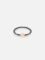 Liliflo_Bracelet or rose interchangeable_Limbo_Pierre semi-précieuse Onyx avec lien illusion