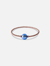 Liliflo, marque de bijoux interchangeable Suisse : Bracelet Tango en couleur or rose - Verre de Murano Neptune