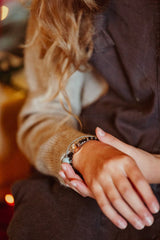 Liliflo_Bracelet en Pierre semi-précieuse Onyx interchangeable