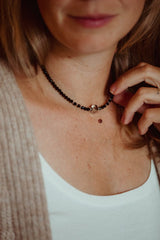 Liliflo_Collier en pierre semi-précieuse Onyx_interchangeable_Collection Limbo