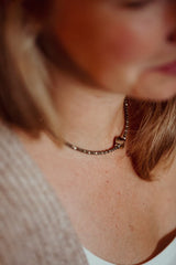 Liliflo_Collier en pierre semi-précieuse Pyrite_interchangeable_Collection Limbo