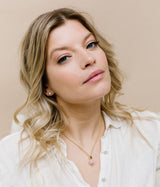 Liliflo_Bijoux interchangeables Swiss made_Collier Milonga en couleur or jaune_Pierre semi-précieuse_quartz rose