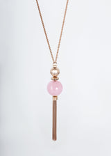 Sautoir - Quartz rose