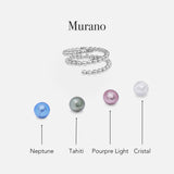 Ring Tango - Murano-Kristall