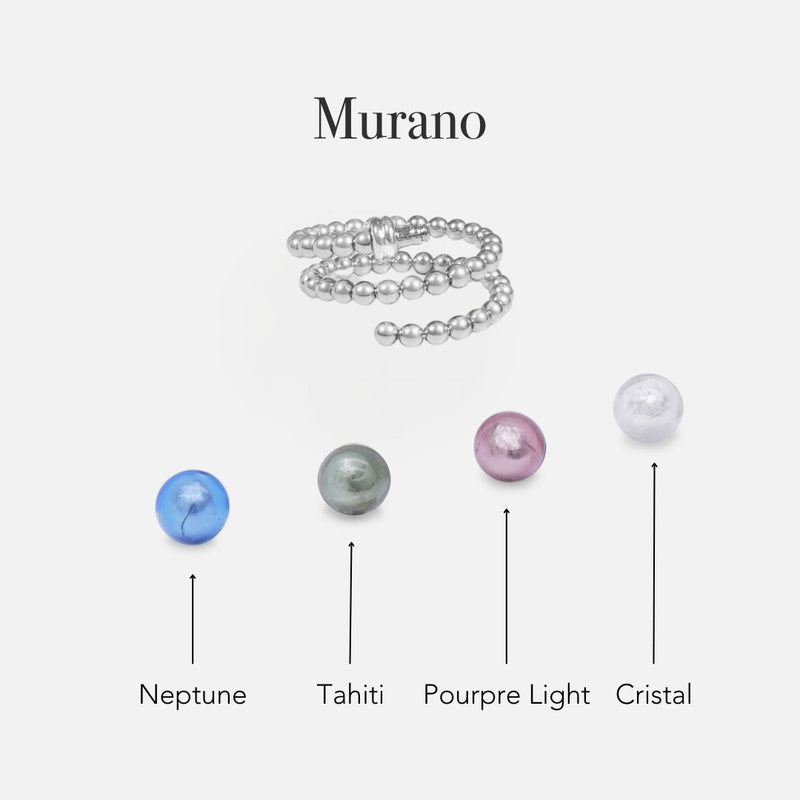 Ring Tango - Murano-Kristall