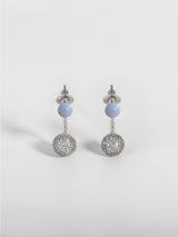 Liliflo_Swiss made modulierbarer Schmuck_Ohrringe_Schmuckstein_Chalcedon und Anhänger Zirkonia