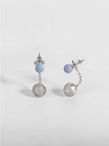 Liliflo_Swiss made modulierbarer Schmuck_Ohrringe_Schmuckstein_Chalcedon und Anhänger Zirkonia