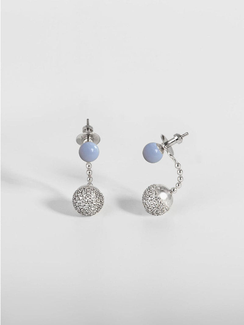 Liliflo_Swiss made modulierbarer Schmuck_Ohrringe_Schmuckstein_Chalcedon und Anhänger Zirkonia