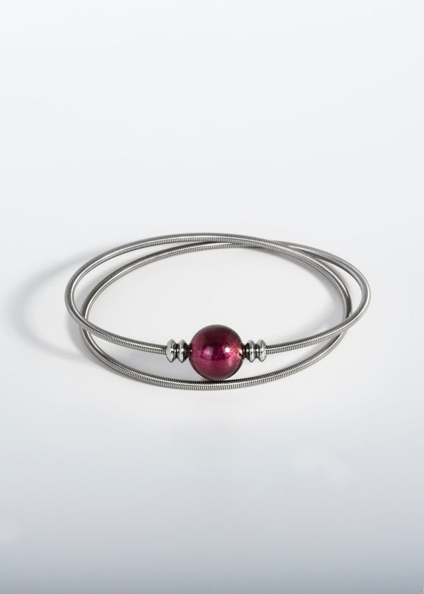 Bracelet Twist - Murano Pourpre