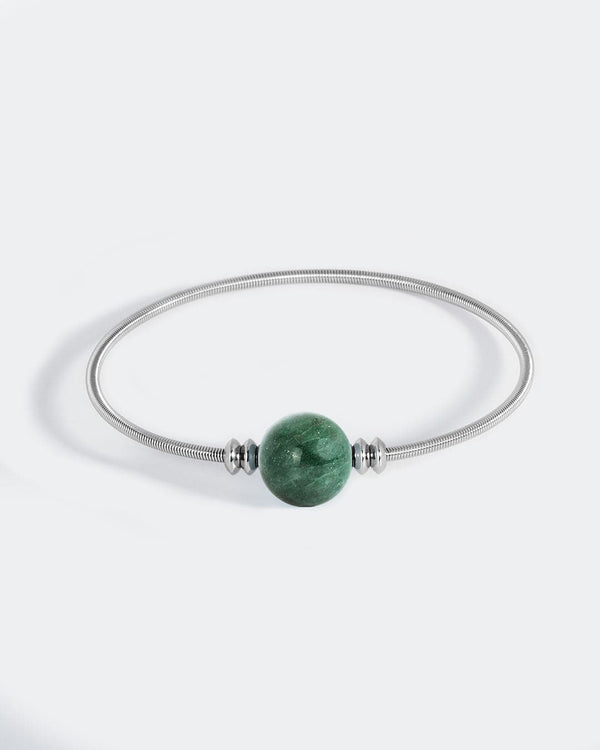 Liliflo, marque de bijoux interchangeable Suisse : Bracelet Twist en couleur naturel - Pierre semi-précieuse aventurine