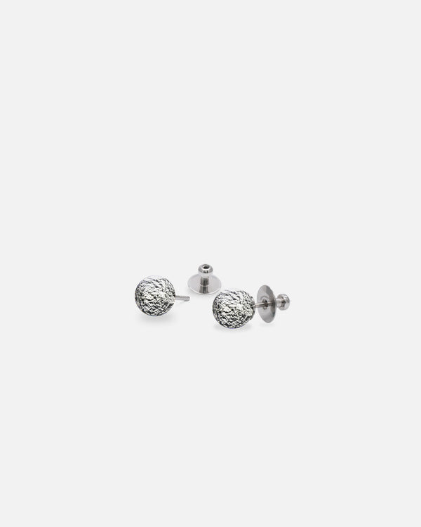 Liliflo_Schmuck, modular swiss made_Ohrstecker mit Murano Galaxie_Farbe grau schwarz mit Blattsilber
