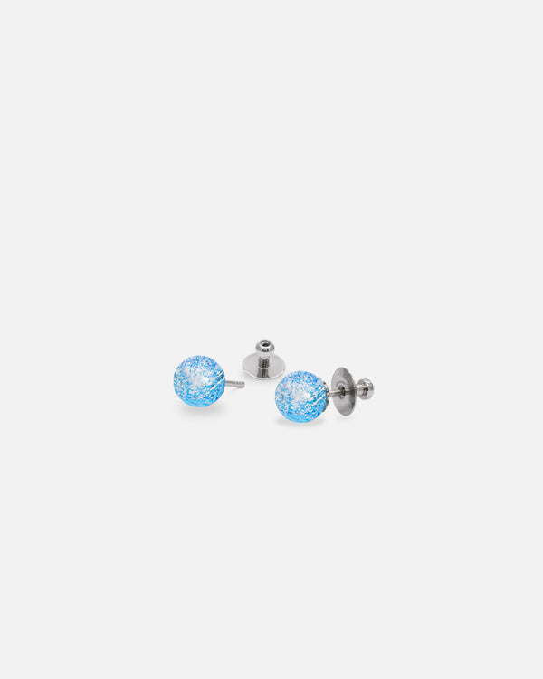 Liliflo_Schmuck, modular swiss made_Ohrstecker mit Murano Zenith_Farbe aquablau
