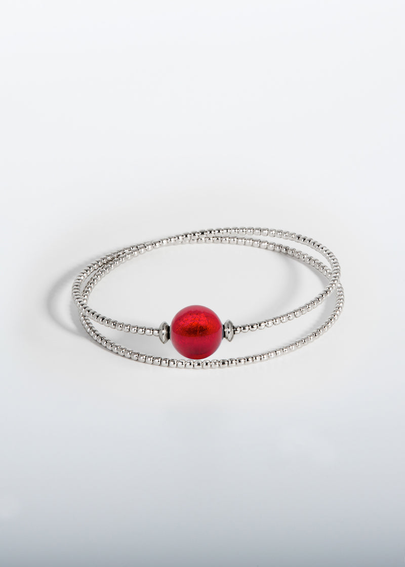 Armband Milonga - Murano Rot