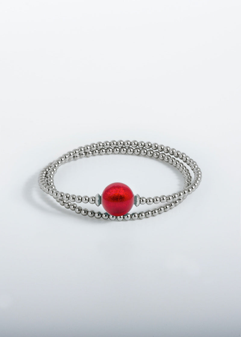 Armband Tango - Murano Rot