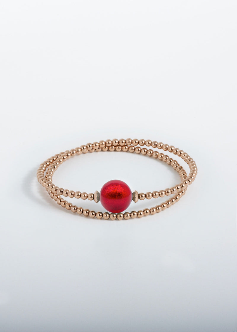 Armband Tango - Murano Rot