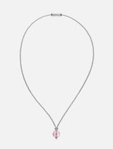 Liliflo - Modularer Schmuck Swiss made - Collier Milonga Anhänger oder runde natürliche Farbe mit einem Murano Rose