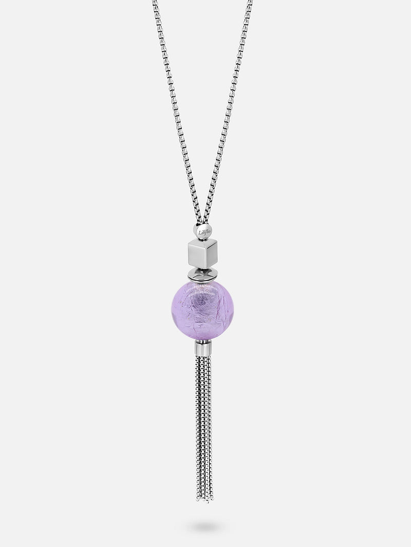 Halskette - Murano Lavendel