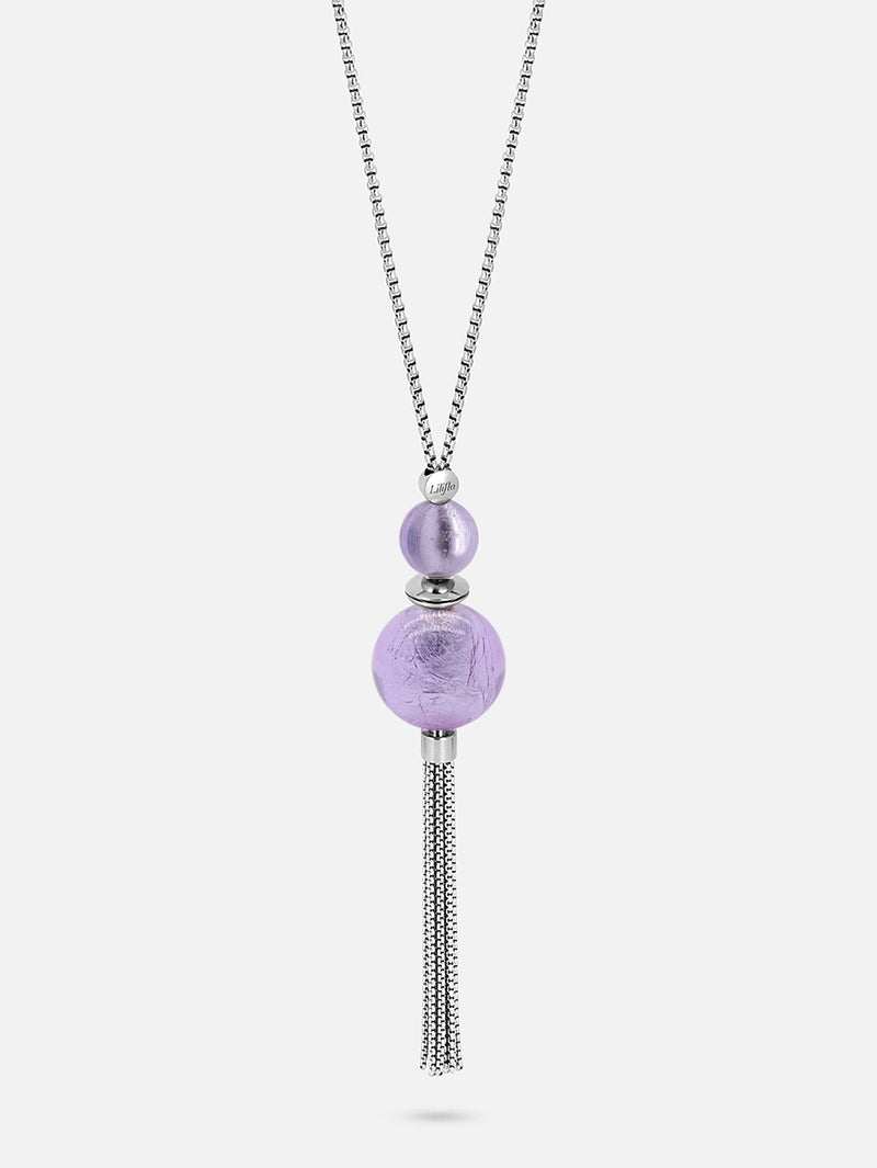 Halskette - Murano Lavendel