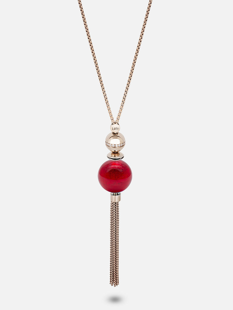 Halskette - Murano Rot