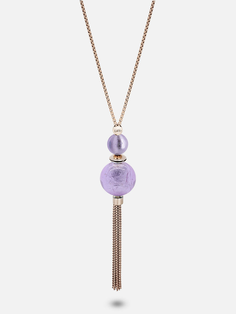 Halskette - Murano Lavendel