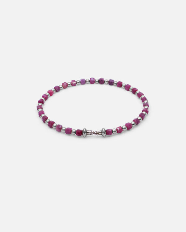 Liliflo - Modularer Schmuck Swiss made - Kollektion Constellation  - Armband Stahl Rubin