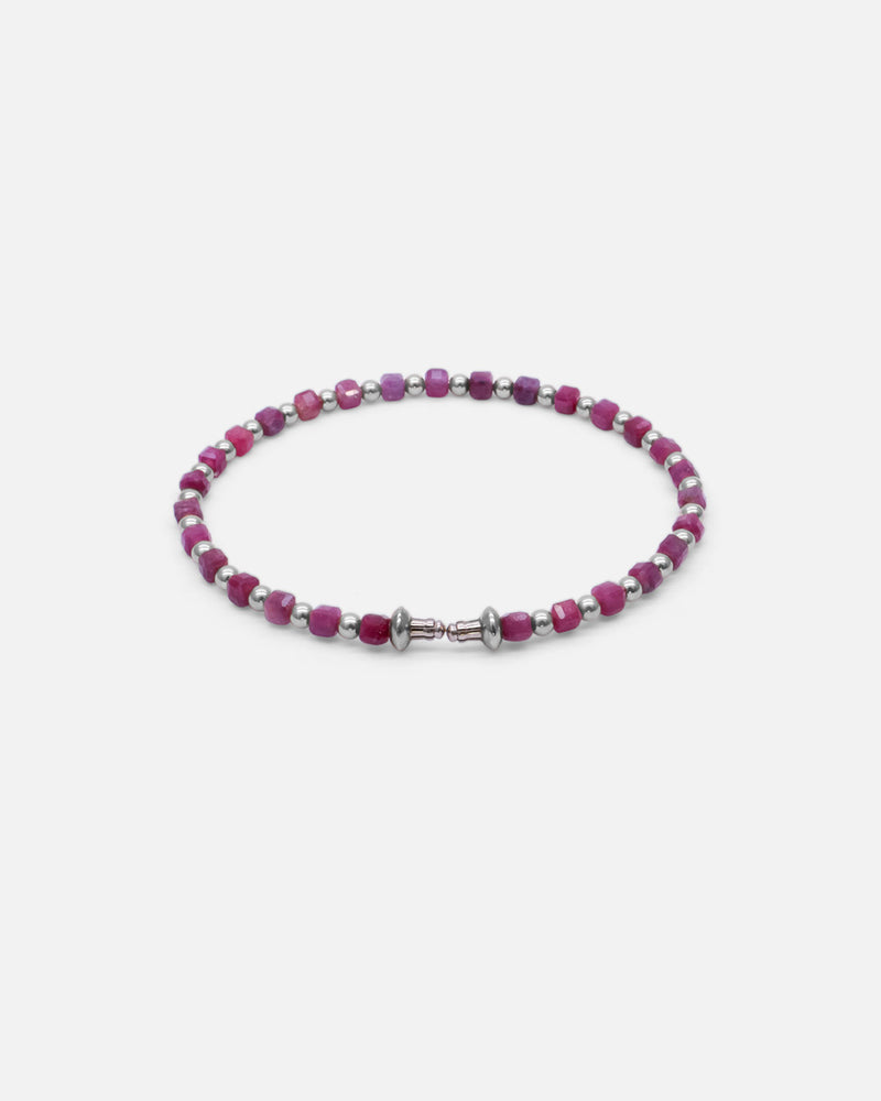 Liliflo - Modularer Schmuck Swiss made - Kollektion Constellation  - Armband Stahl Rubin