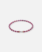 Liliflo - Modularer Schmuck Swiss made - Kollektion Constellation  - Armband Roséfarbener Edelstahl Rubin