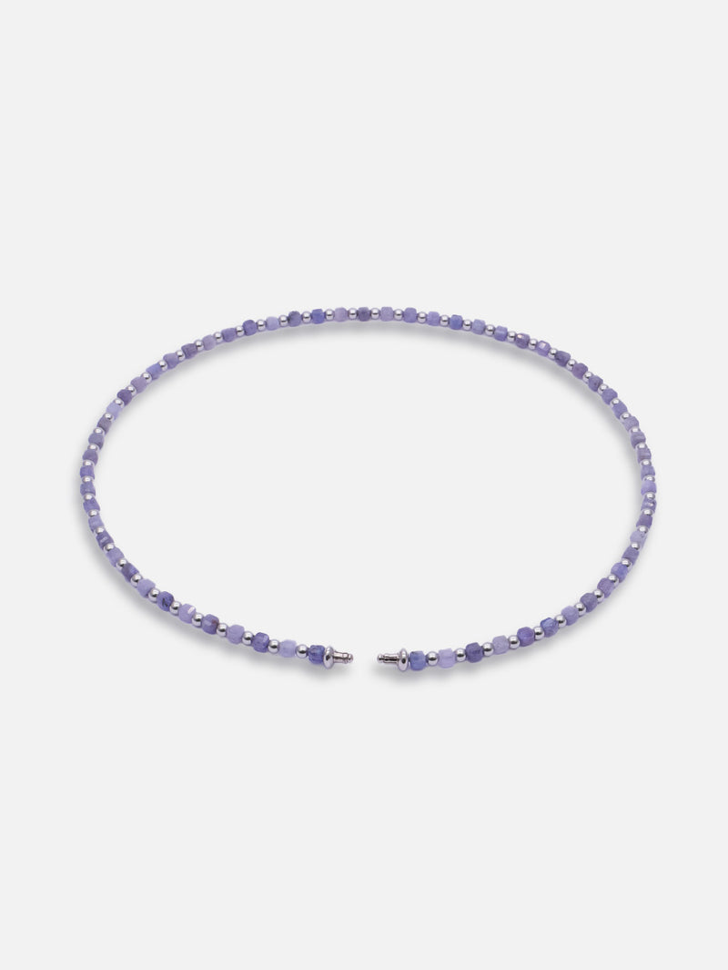 Liliflo - Modularer Schmuck Swiss made - Kollektion Constellation  - Collier Stahl Tansanit