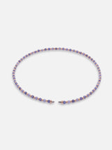 Liliflo - Modularer Schmuck Hergestellt in der Schweiz - Kollektion Constellation - Collier Roséfarbener Edelstahl Tansanit