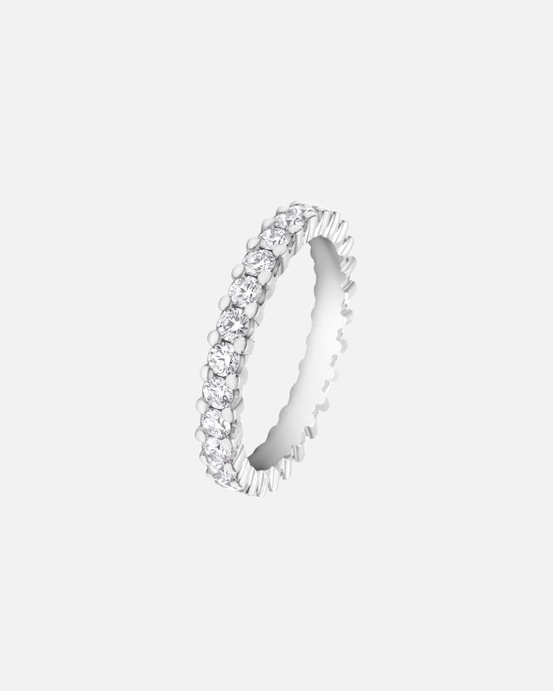 Ehering Frau Weissgold 18 Karat Diamantring Santorin M