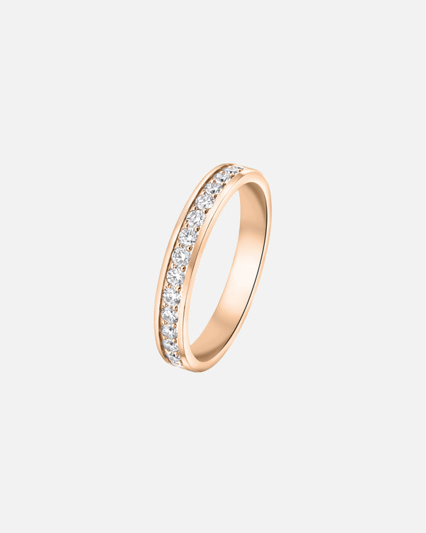 Alliance femme or rose 18 carats bague Venise L