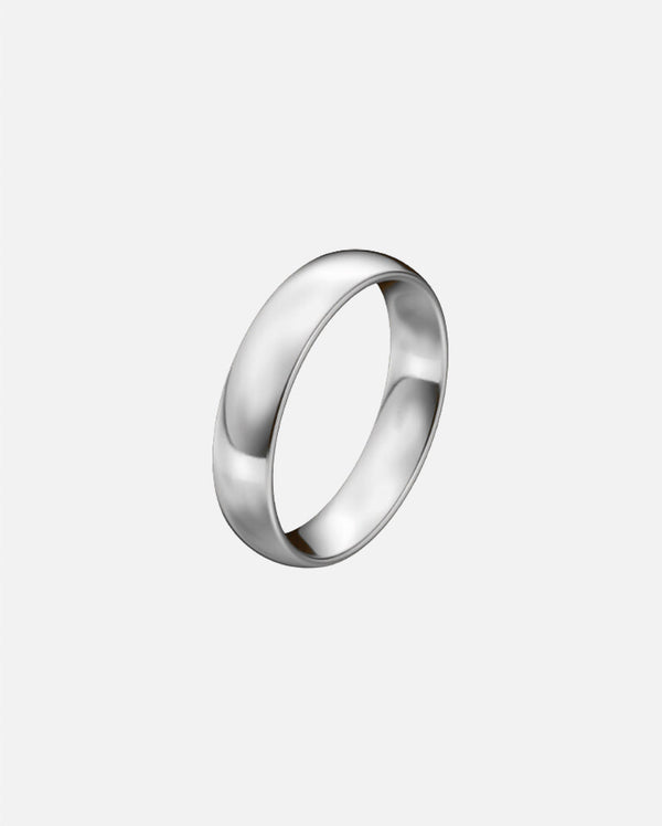 Alliance femme or gris Horizon 4,5 mm - effet poli