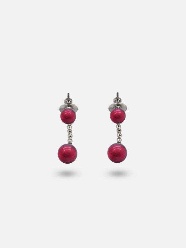 Karine Ohrringe - Murano Rot