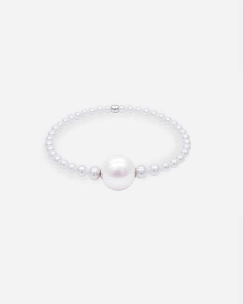 Liliflo - Modularer Schmuck Swiss made - Zuchtperlenarmband Weissgold recycelt 18 Karat - Zierverschluss Zuchtperle Cumingii