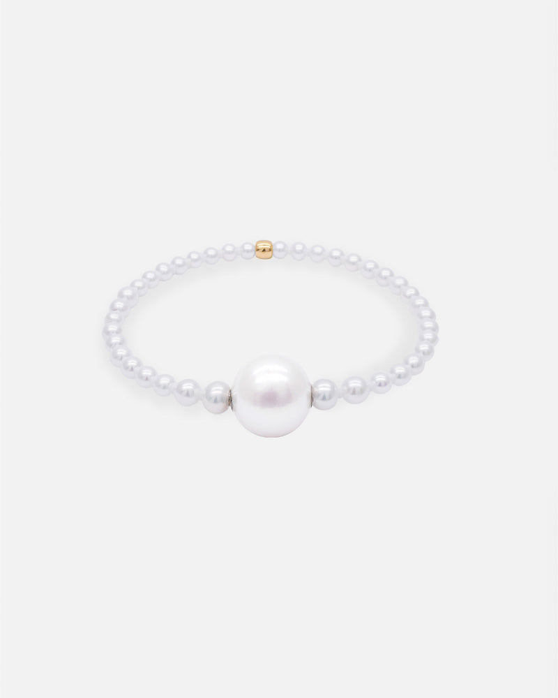 Liliflo - Modularer Schmuck Swiss made - Zuchtperlenarmband recyceltes Gelbgold 18 Karat - Zierverschluss Zuchtperle Cumingii