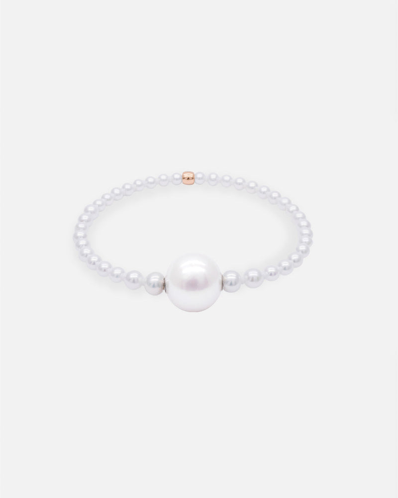 Liliflo - Modularer Schmuck Swiss made - Zuchtperlenarmband Roségold recycelt 18 Karat - Zierverschluss Zuchtperle Cumingii