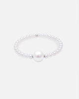 Liliflo - Modularer Schmuck Swiss made - Zuchtperlenarmband Weissgold recycelt 18 Karat - Zierverschluss Zuchtperle Cumingii