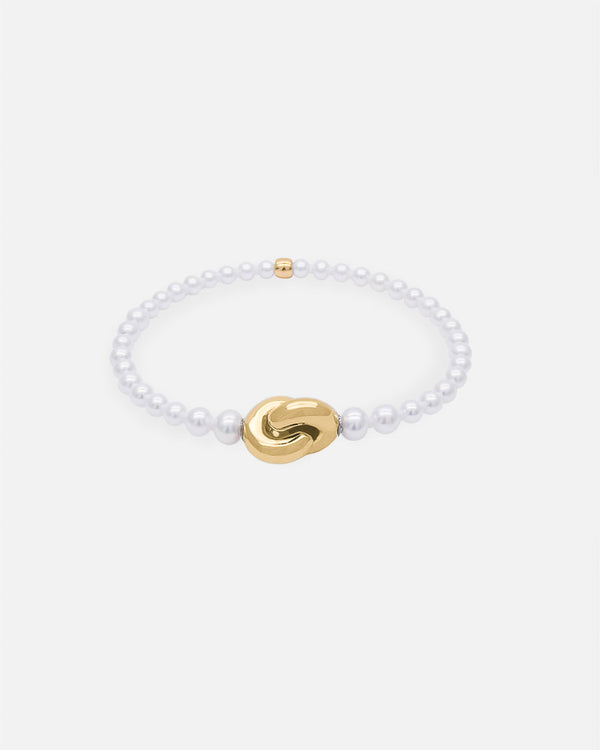 Liliflo - bijoux modulables Swiss made - bracelet perles de culture  - Lien Eternité en or jaune 18 cts