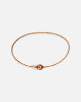 Liliflo_Schmuckbausteine swiss made_Halskette Tango_Farbe rosa mit einer Murano Dämmerung in rot mit Blattgold