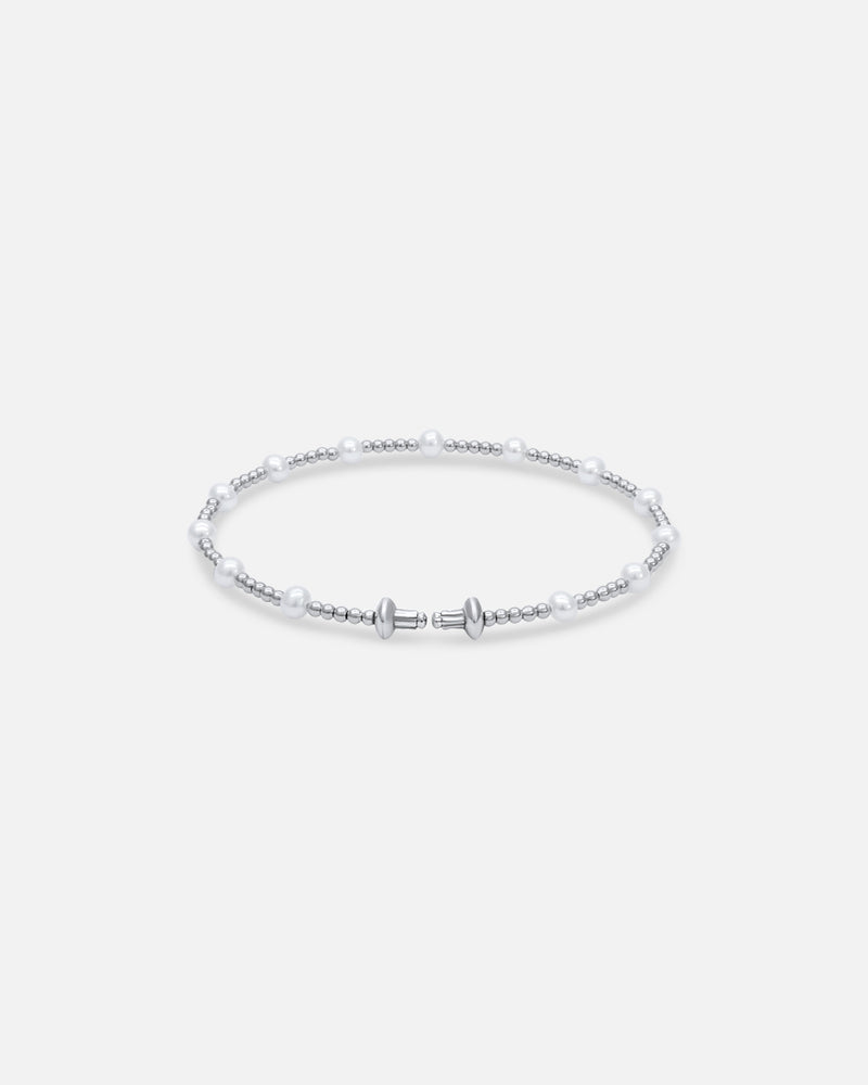 Liliflo - Bijoux modulable Swiss made - Bracelet femme couleur acier en perle Cumingii