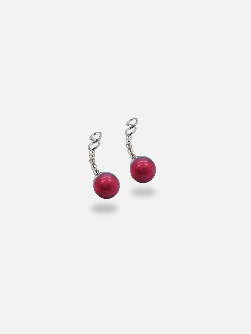 Karine Ohrringe - Murano Rot