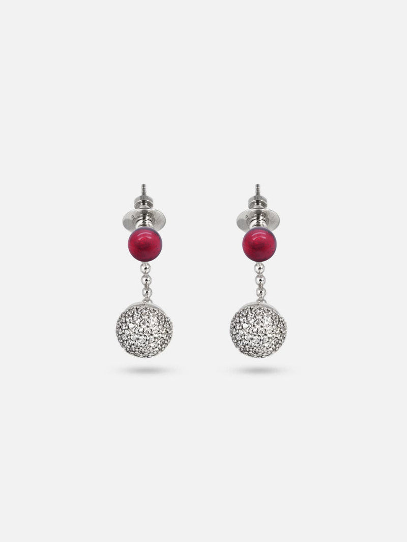 Karine Ohrringe - Murano Rot